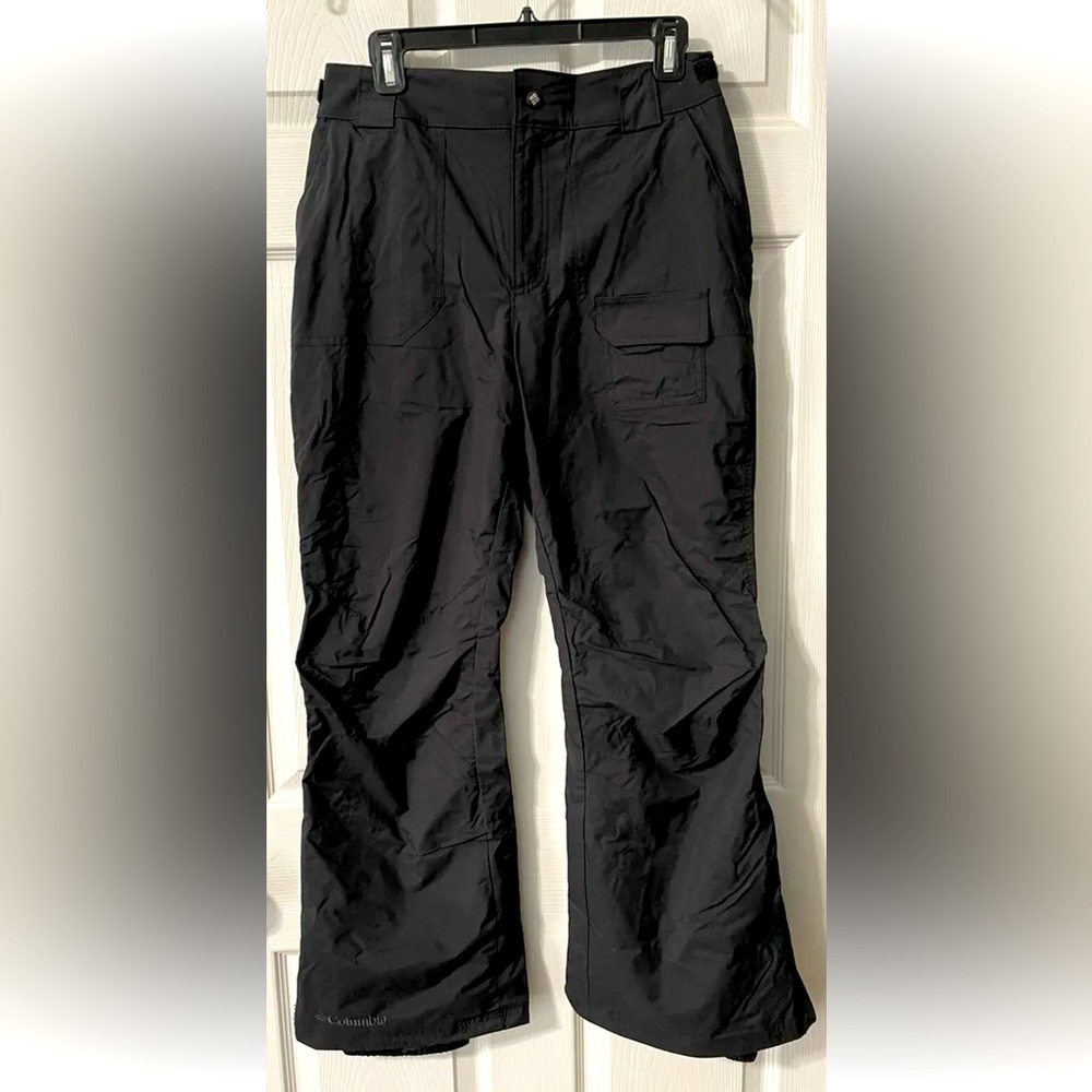 Women's Sm COLUMBIA Bugaboo Omni-Tech Black Insulated Ski Snow Pants 211 SL8370